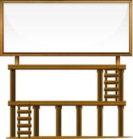 conception de planche vide avec des échelles en bois vecteur