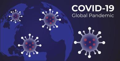 fond de vecteur de carte d'épidémie de virus corona