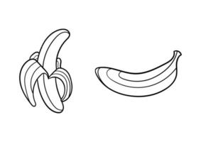 banane dessinée à la main vecteur