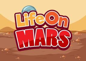 conception d'affiche la vie sur mars vecteur