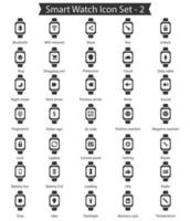pack d'icônes de montre intelligente vecteur