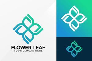 conception de logo créatif de feuille de fleur, vecteur de logos d'identité de marque, logo moderne, conception de logo modèle d'illustration vectorielle