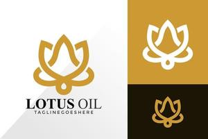 conception de vecteur de logo de bien-être de lotus, concept de conception de logos créatifs pour le modèle