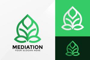 lettre m, lotus, méditation, logo, conception, image, marque, logos, vecteur, moderne, logo, conceptions, logo, vecteur, illustration, modèle vecteur