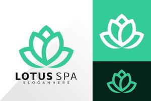 conception de vecteur de logo de spa de lotus. emblème abstrait, concept de conception, logos, élément de logotype pour le modèle