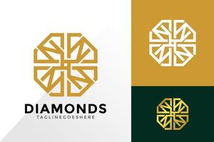 lettre n conception de vecteur de logo de diamant de luxe. emblème abstrait, concept de conception, logos, élément de logotype pour le modèle