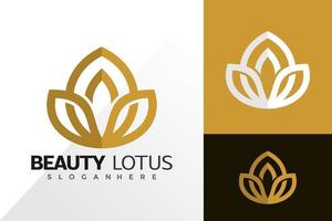 conception de vecteur de logo de fleur de lotus de beauté. emblème abstrait, concept de conception, logos, élément de logotype pour le modèle