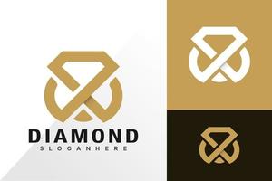 lettre w diamant logo et icône design vecteur concept pour modèle