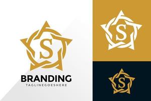 lettre s star logo design, logos d'identité de marque conçoit le modèle d'illustration vectorielle vecteur