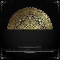 fond de mandala ornemental de luxe avec style de motif oriental islamique arabe vecteur