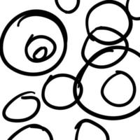 carte de forme ronde abstraite dessinée à la main doodle. anneau en désordre, fond de cercle. vecteur