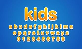 alphabet de polices pour enfants vecteur