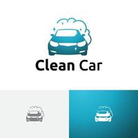 savon mousse étincelant propre lavage de voiture service de lavage de voiture logo vecteur