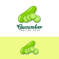 vecteur de conception de modèle de logo de concombre