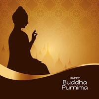 content Bouddha Purnima Indien Festival traditionnel Contexte vecteur