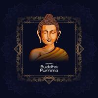 content Bouddha Purnima Indien Festival élégant salutation Contexte vecteur