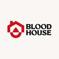 du sang maison laissez tomber faire un don se soucier médicament logo icône illustration vecteur