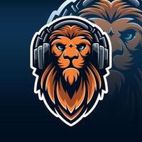 Lion mascotte esport illustration v1 vecteur