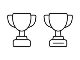 trophée ligne icône. trophée tasse, gagnant tasse, la victoire tasse icône. récompense symbole signe pour la toile et mobile. vecteur