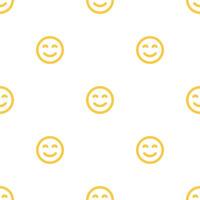 sans couture modèle avec émoji, sourires, messages, social médias éléments. bavardage concept. en tissu texture, textile conception dans plat style sur blanc Contexte. plat conception vecteur