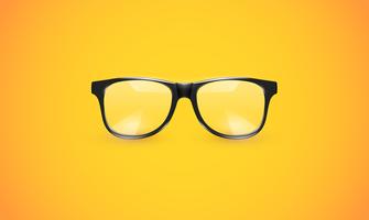 Hautes lunettes détaillées sur fond coloré, illustration vectorielle vecteur