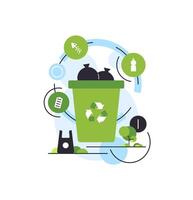 recycler, recyclable les choses, l'électronique, bouteilles vecteur