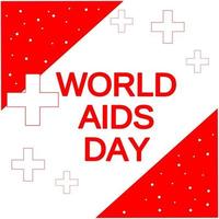 journée mondiale du sida. coeur rouge 1er décembre. aide à la prise de conscience. maladie du vih. bannière avec les mots arrêter le sida. le coeur qui dicte vecteur