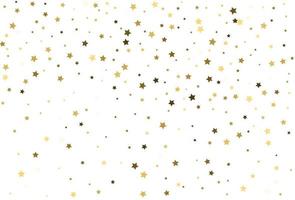 fond de noël avec des étoiles d'or. confettis de célébration d'étoiles d'or. vecteur