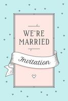 invitation de mariage vintage vecteur