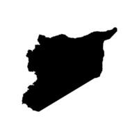 isolé simplifié illustration icône avec noir silhouette de Syrie carte. blanc Contexte vecteur