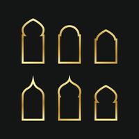 islamique, arabe des portes ou les fenêtres conception élément illustration vecteur