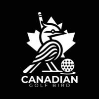 canadien le golf oiseau logo, icône, minimal logo, silhouette, illustration vecteur