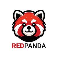 rouge Panda logo conception style vecteur