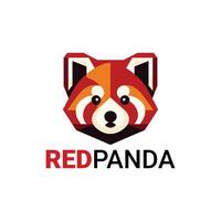 rouge Panda logo conception style vecteur