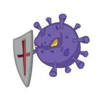 conception de dessin animé de vecteur de coronavirus