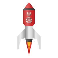 illustration de lancement de fusée vecteur