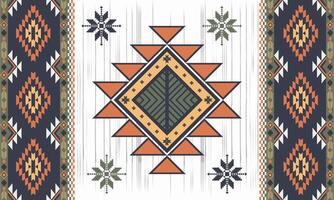 navajo tribal sans couture modèle. originaire de américain ornement. ethnique Sud occidental décor style. boho géométrique ornement. sans couture modèle. mexicain couverture, tapis. tissé tapis illustration vecteur