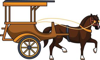 Chariot cheval illustration vecteur