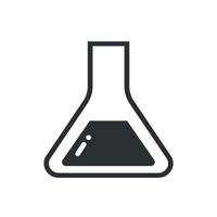 laboratoire, flacon, chimie, erlenmeyer isolé vecteur icône symbole vecteur gratuit