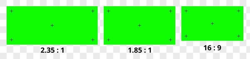 illustration vectorielle de fond d'écran vert. marqueurs de suivi de mouvement vfx. élément de marqueurs de suivi de remplacement de séquences vidéo concept abstrait. vecteur