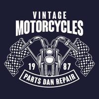 illustration de moto insigne vintage vecteur