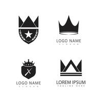 couronne logo modèle icône illustration conception vecteur