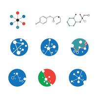 molécule symbole logo modèle illustration conception vecteur
