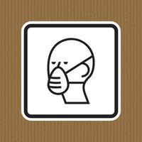 icône de masque de protection sur fond blanc vecteur