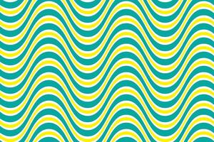 Facile abstrait vert d'eau et Jaune Couleur étouffer zig zag ligne modèle art une coloré vague avec une modèle de vagues cette dire vagues vecteur