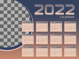 le dernier calendrier 2022 vecteur