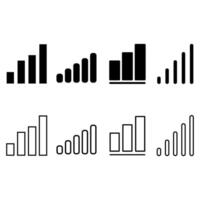 signal ensemble Icônes. radio signaux vagues et lumière des rayons, radar, Wifi, antenne et Satellite signal symboles. sans fil technologies. illustration. vecteur