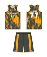 Jersey basketball modèle conception. basketball uniforme maquette conception. concept conception basketball Jersey. vecteur