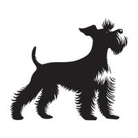 miniature schnauzer profiter une doux brise illustration vecteur