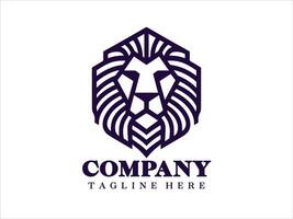 modèle de conception de logo tête de lion vecteur